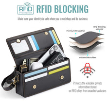 Lade das Bild in den Galerie-Viewer, Casekis Multifunctional Leather Crossbody Phone Bag Black