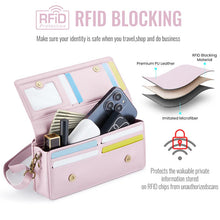 Lade das Bild in den Galerie-Viewer, Casekis Multifunctional Leather Crossbody Phone Bag Pink