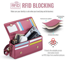 Lade das Bild in den Galerie-Viewer, Casekis Multifunctional Leather Crossbody Phone Bag Red