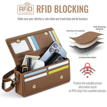 Lade das Bild in den Galerie-Viewer, Casekis Multifunctional Leather Crossbody Phone Bag Brown