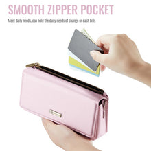 Lade das Bild in den Galerie-Viewer, Casekis Multifunctional Leather Crossbody Phone Bag Pink