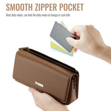 Lade das Bild in den Galerie-Viewer, Casekis Multifunctional Leather Crossbody Phone Bag Brown