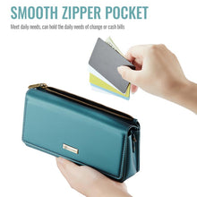 Lade das Bild in den Galerie-Viewer, Casekis Multifunctional Leather Crossbody Phone Bag Green