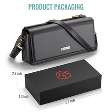 Lade das Bild in den Galerie-Viewer, Casekis Multifunctional Leather Crossbody Phone Bag Black