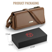 Lade das Bild in den Galerie-Viewer, Casekis Multifunctional Leather Crossbody Phone Bag Brown