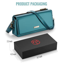 Lade das Bild in den Galerie-Viewer, Casekis Multifunctional Leather Crossbody Phone Bag Green