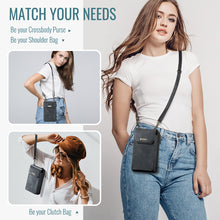Lade das Bild in den Galerie-Viewer, Casekis Crossbody RFID Zipper Phone Bag Black