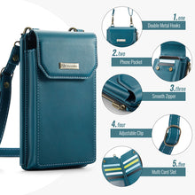 Lade das Bild in den Galerie-Viewer, Casekis Crossbody RFID Zipper Phone Bag Blue