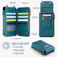 Lade das Bild in den Galerie-Viewer, Casekis Crossbody RFID Zipper Phone Bag Blue