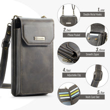 Lade das Bild in den Galerie-Viewer, Casekis Crossbody RFID Zipper Phone Bag Coffee