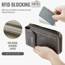 Lade das Bild in den Galerie-Viewer, Casekis Crossbody RFID Zipper Phone Bag Coffee
