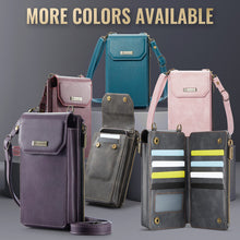 Lade das Bild in den Galerie-Viewer, Casekis Crossbody RFID Zipper Phone Bag Coffee