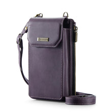 Lade das Bild in den Galerie-Viewer, Casekis Crossbody RFID Zipper Phone Bag Purple