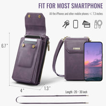 Lade das Bild in den Galerie-Viewer, Casekis Crossbody RFID Zipper Phone Bag Purple
