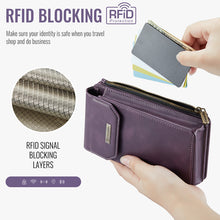 Lade das Bild in den Galerie-Viewer, Casekis Crossbody RFID Zipper Phone Bag Purple