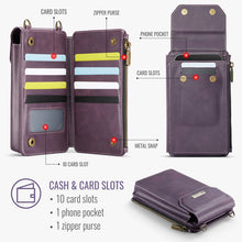 Lade das Bild in den Galerie-Viewer, Casekis Crossbody RFID Zipper Phone Bag Purple