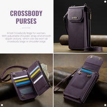 Lade das Bild in den Galerie-Viewer, Casekis Crossbody RFID Zipper Phone Bag Purple