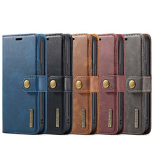 Lade das Bild in den Galerie-Viewer, Casekis Detachable Leather Wallet Phone Case Black