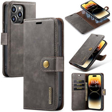 Lade das Bild in den Galerie-Viewer, Casekis Detachable Leather Wallet Phone Case Gray