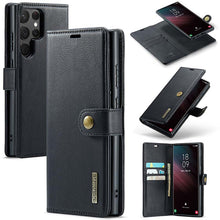 Lade das Bild in den Galerie-Viewer, Casekis Detachable Leather Wallet Phone Case Black