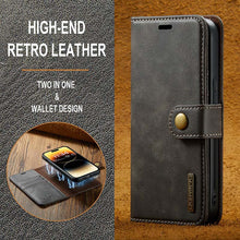 Lade das Bild in den Galerie-Viewer, Casekis Detachable Leather Wallet Phone Case Gray