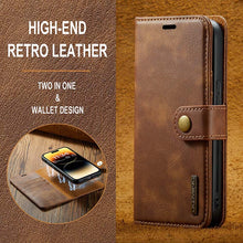 Lade das Bild in den Galerie-Viewer, Casekis Detachable Leather Wallet Phone Case Brown