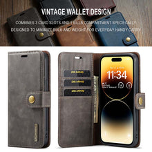 Lade das Bild in den Galerie-Viewer, Casekis Detachable Leather Wallet Phone Case Gray