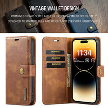 Lade das Bild in den Galerie-Viewer, Casekis Detachable Leather Wallet Phone Case Brown