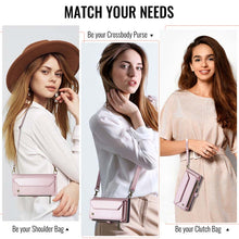Lade das Bild in den Galerie-Viewer, Casekis Cardholer Zipper Wallet Crossbody Phone Case Pink