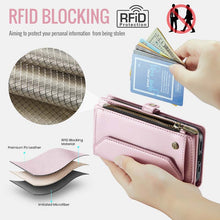 Lade das Bild in den Galerie-Viewer, Casekis Cardholer Zipper Wallet Crossbody Phone Case Pink