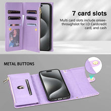 Lade das Bild in den Galerie-Viewer, Casekis 7-Slot Foldable Crossbody Wallet Phone Case Purple