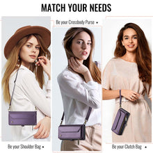 Lade das Bild in den Galerie-Viewer, Casekis Cardholer Zipper Wallet Crossbody Phone Case Purple