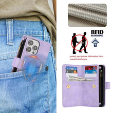Lade das Bild in den Galerie-Viewer, Casekis Crossbody 9 Card Holder Phone Case Purple