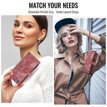 Lade das Bild in den Galerie-Viewer, Casekis Leather Zipper Phone Case Red