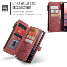 Lade das Bild in den Galerie-Viewer, Casekis Leather Zipper Phone Case Red