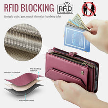 Lade das Bild in den Galerie-Viewer, Casekis Cardholer Zipper Wallet Crossbody Phone Case Red
