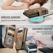 Load image into Gallery viewer, Casekis Leather Zipper Phone Case Brown