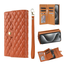 Lade das Bild in den Galerie-Viewer, Casekis 7-Slot Foldable Crossbody Wallet Phone Case Brown