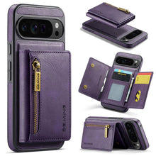 Load image into Gallery viewer, Casekis RFID Magnetic Detachable Leather Wallet Phone Case Purple