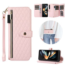 Lade das Bild in den Galerie-Viewer, Casekis Crossbody Cardholder Phone Case For Galaxy Z Fold 4 Pink