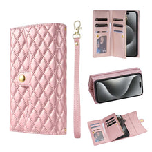 Lade das Bild in den Galerie-Viewer, Casekis 7-Slot Foldable Crossbody Wallet Phone Case Rose Gold
