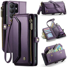 Lade das Bild in den Galerie-Viewer, Casekis Cardholer Zipper Wallet Crossbody Phone Case Purple