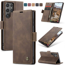 Load image into Gallery viewer, Casekis Retro Wallet Case Coffee