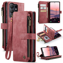 Lade das Bild in den Galerie-Viewer, Casekis Leather Zipper Phone Case Red