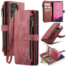 Lade das Bild in den Galerie-Viewer, Casekis Leather Zipper Phone Case Red