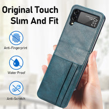 Lade das Bild in den Galerie-Viewer, Casekis Folding Multi-card Leather Case for Galaxy Z Flip 3 5G