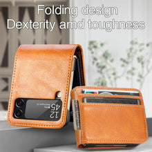 Lade das Bild in den Galerie-Viewer, Casekis Folding Multi-card Leather Case for Galaxy Z Flip 3 5G