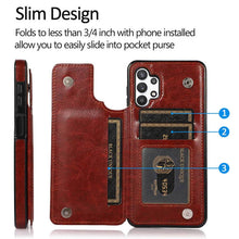 Lade das Bild in den Galerie-Viewer, Casekis Cardholder Leather Wallet Phone Case For Galaxy A32 5G