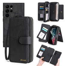 Lade das Bild in den Galerie-Viewer, Casekis Zipper Wallet Detachable Phone Case Black