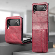 Lade das Bild in den Galerie-Viewer, Casekis Folding Multi-card Leather Case for Galaxy Z Flip 3 5G